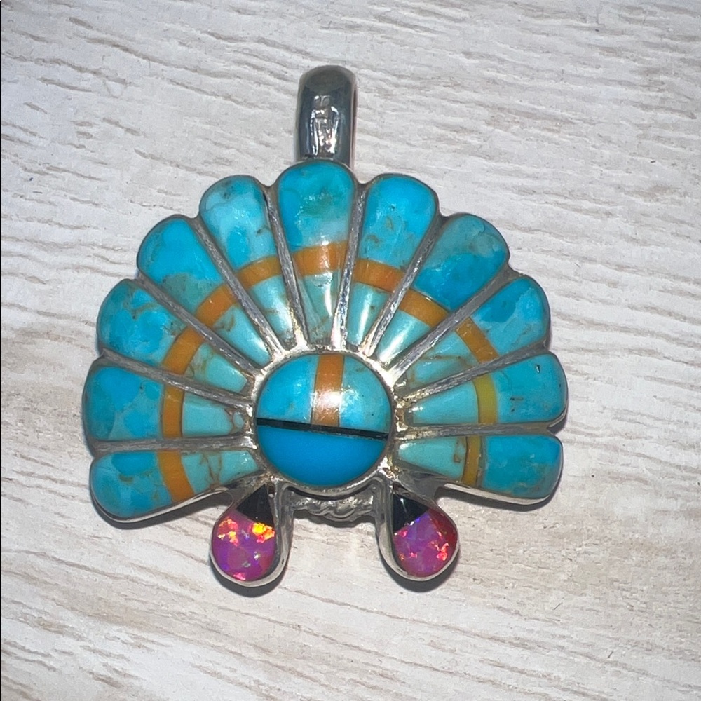 Sterling Silver 925 Turquoise Pendant